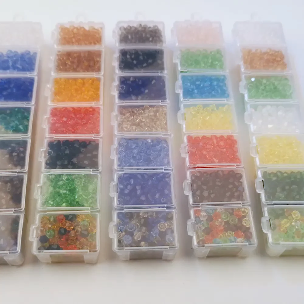 Wholesale 7 Grids Crystal Beads Set 700pcs Color 4mm Czech Loose Glass Beads For Jewelry Making