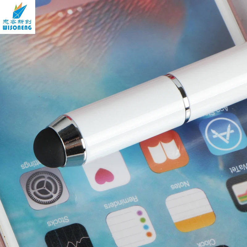 No laser thick disc touch screen white stylus pen usb charging for cell phone and notebook writing