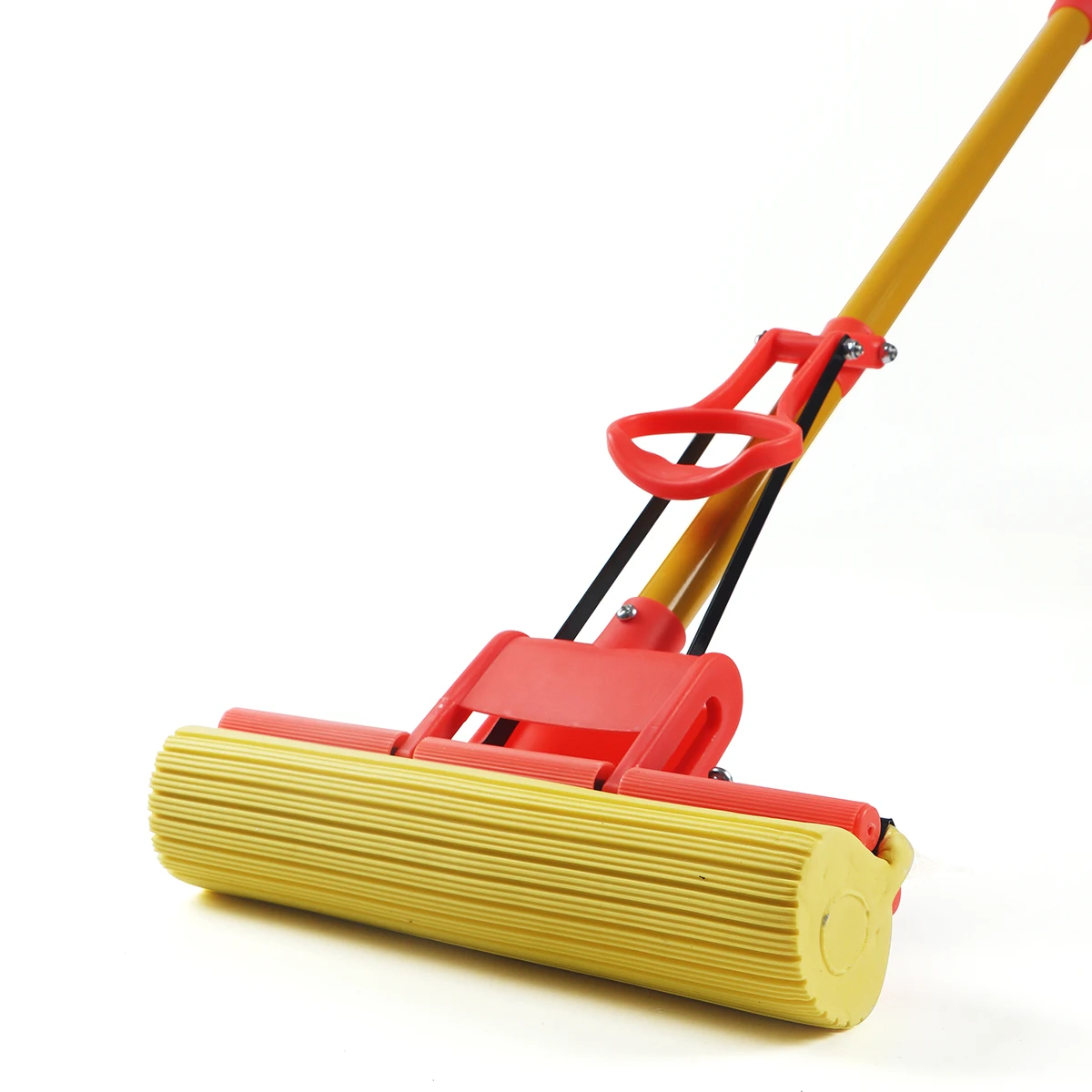 Supermarket hot selling roller type iron telescopic rubber cotton sponge mop home cleaning good helper