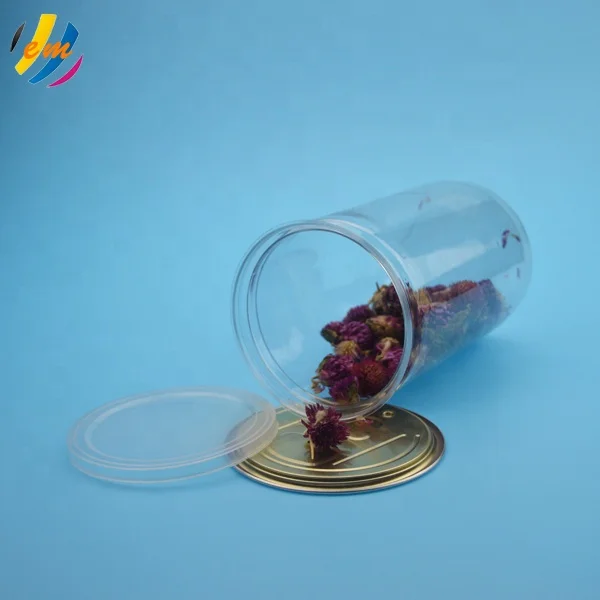700ml food grade easy opening round plastic cans  with pop lid