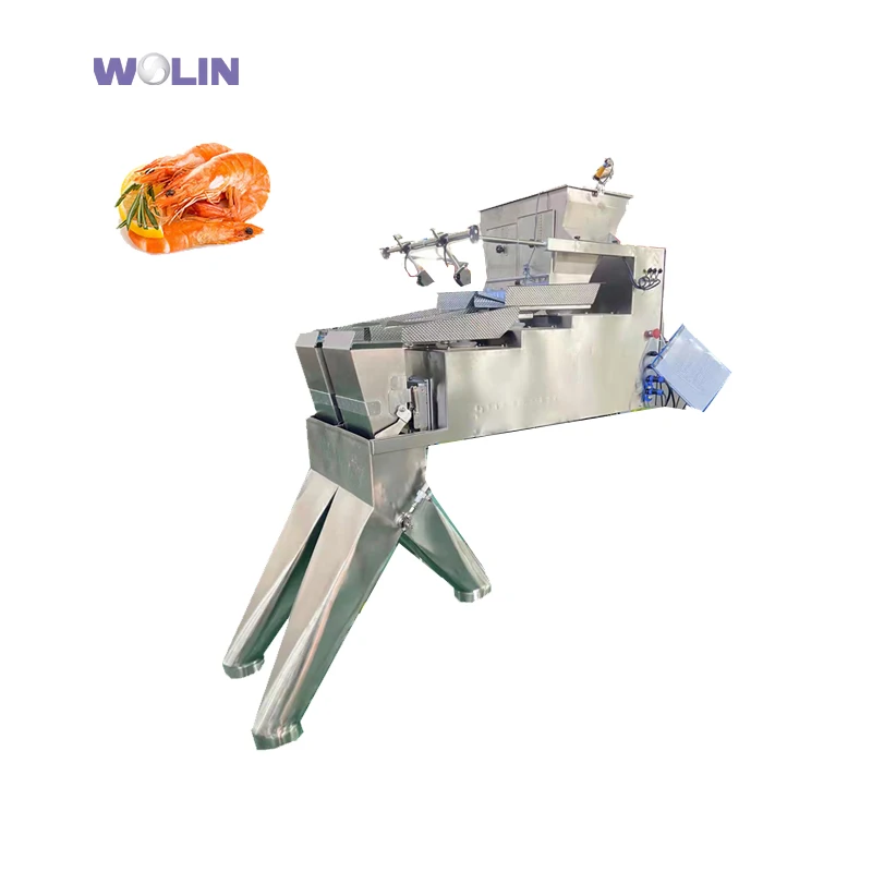 new released  triplex vibrating plates prawn weigher shrimp linear scale 3-4kg large weight weigher