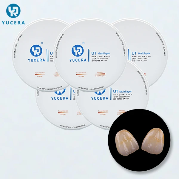 Yucera UT Multilayer dental zirconia block lab and laboratory used for dental lamp headlight dentistry dentist equipment