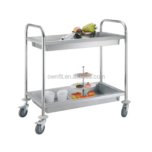 Commercial Stainless Steel Dish Cart with Clearing Bowl New Condition Kitchen Equipment for Hotels and Restaurants