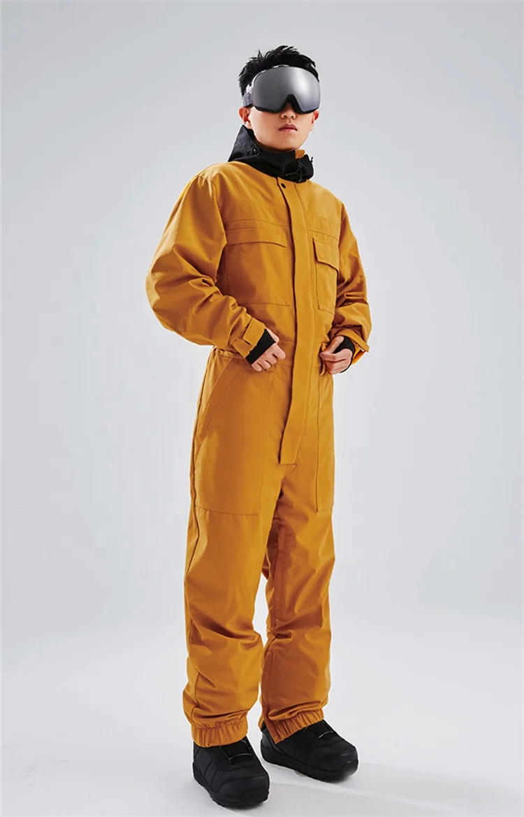 OEM unisex conjoined adult men and women hooded thickened ski jackets snowboard jackets jumpsuits snowsuits traje de esquiar