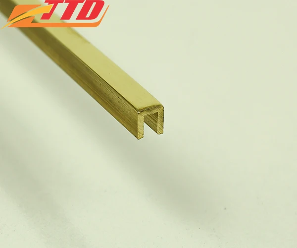Decorative Metal Wall U Shape Brass Copper Rod Gold Color Brass Round Flat Bar OEM Accept Yellow Copper