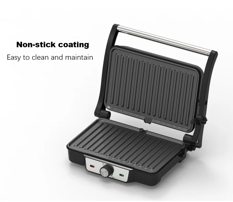 1500W High Quality Panini Grill Non Stick Coating Electric Contact Grill Steak Sandwich Press Grill
