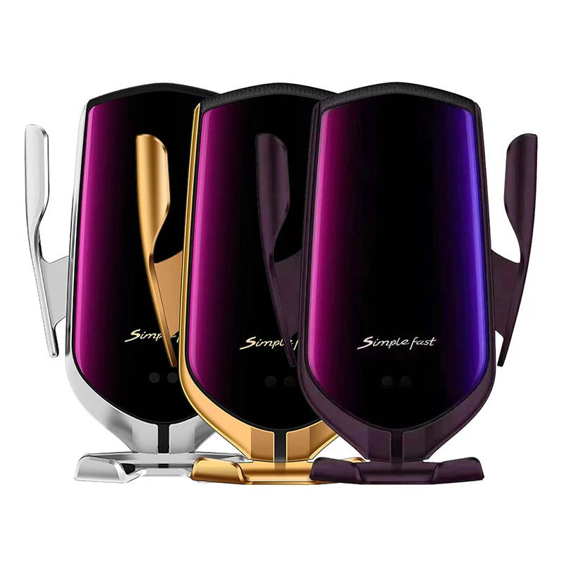 
Автомобильное беспроводное зарядное устройство R2, 10 Вт, автоматический зажим, инфракрасная индукция, автомобильный держатель для телефона Qi, автомобильное зарядное устройство для телефона 