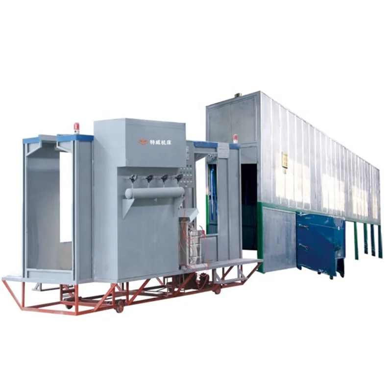Electrostatic light pole spray painting machine
