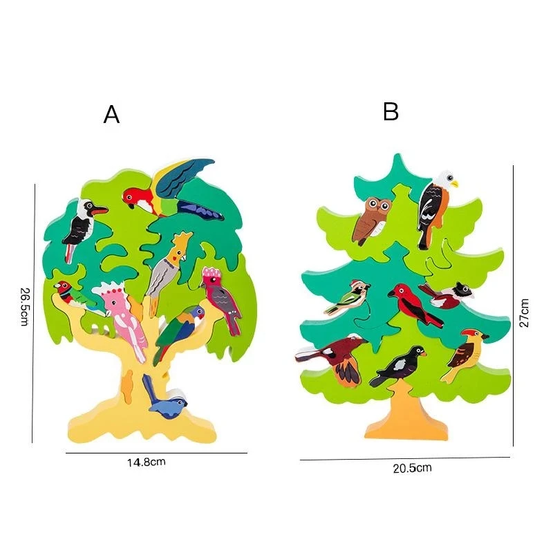 Manufacturer Supplier China cheap trees toys wooden puzzle 3d puzzle wood