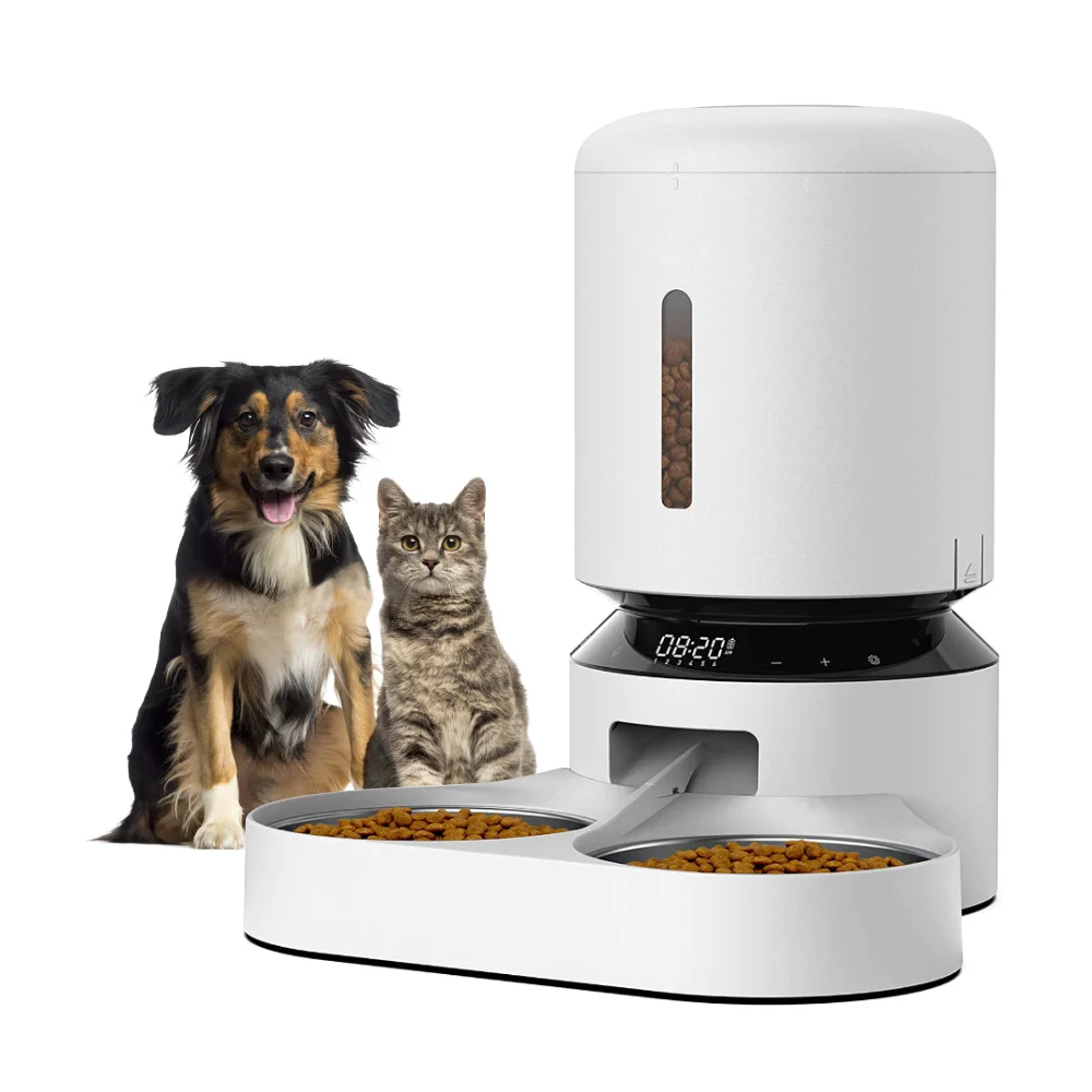 Electronic 5L Timing Auto Dog Cat Feeder Dog Cat Food Bowl Double Pet Dog Slow Feeder Bowl