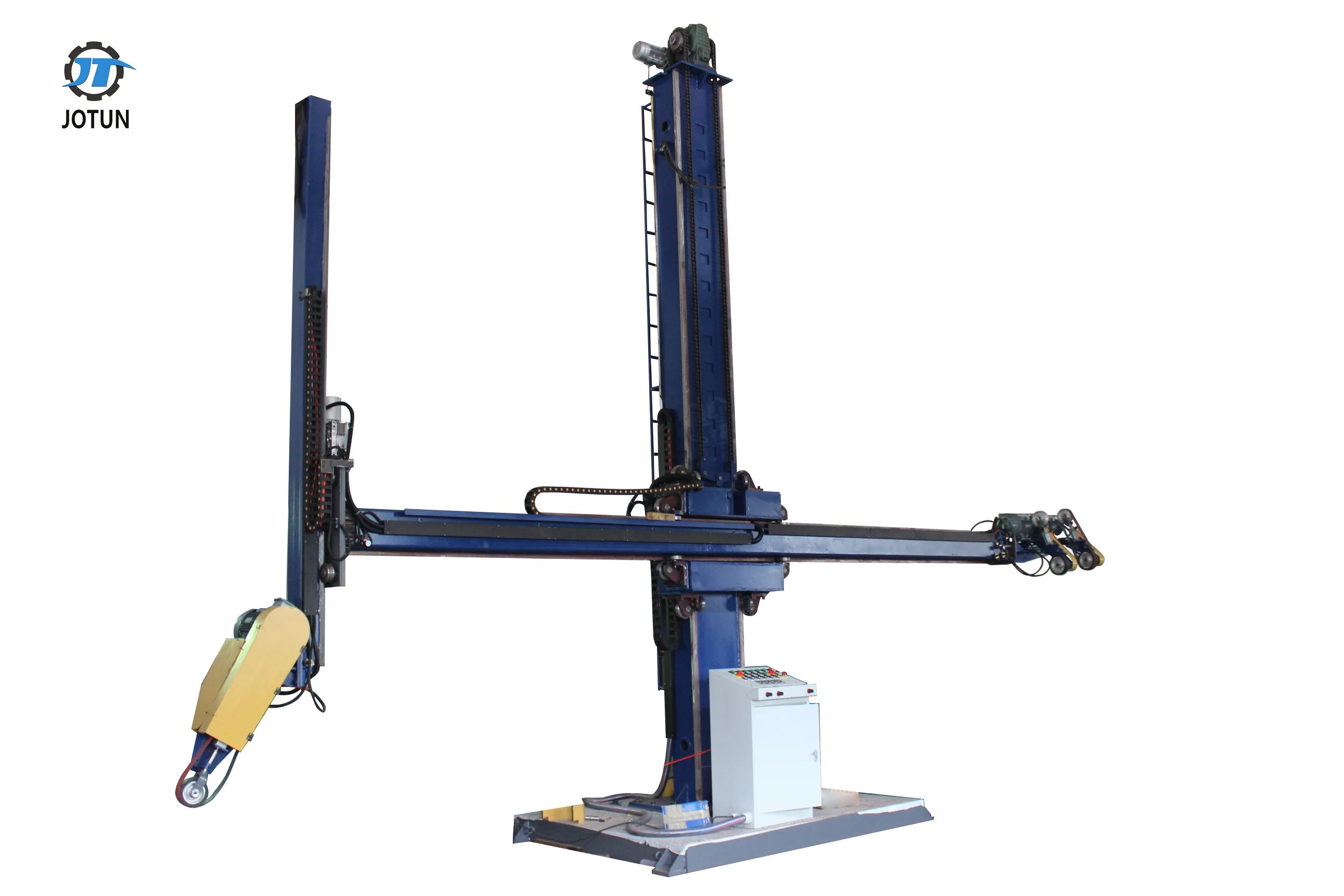 Cylindrical tank shell pressure vessel dish end seal head surface polishing machine equipment