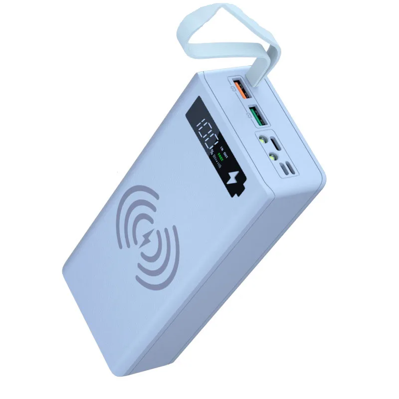 16 packs 18650 power bank case PD22.5W QI 15W (without battery) with LCD display easily transportation