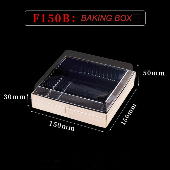 Disposable wooden packaging box cheesecake bread baking takeaway packaging box
