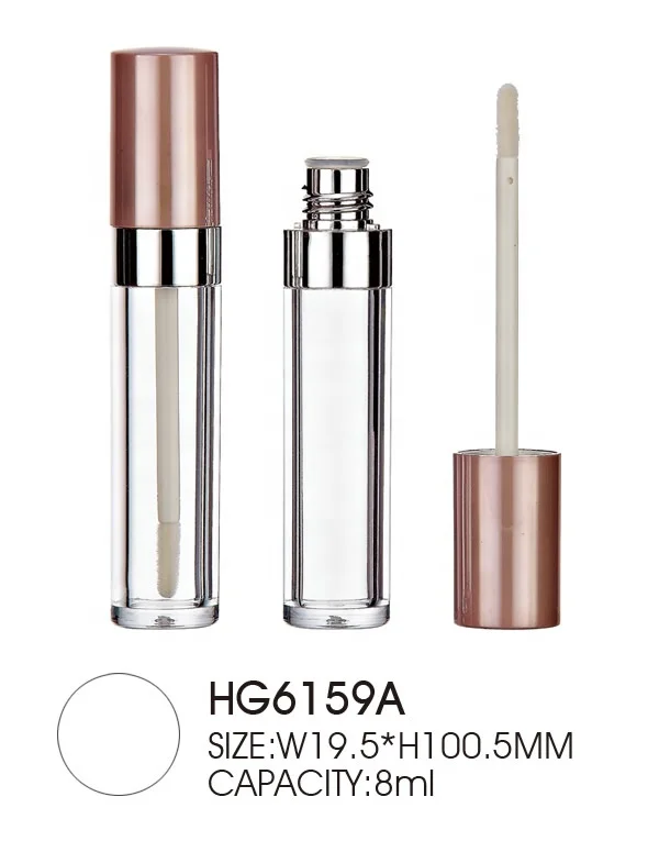 Young girl pink custom empty round plastic lip cream lipgloss lip gloss bottle