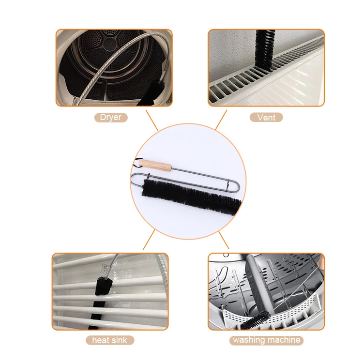 2 dryer vent cleaners, vent brushes, long and flexible Quick Cleaner vent brush