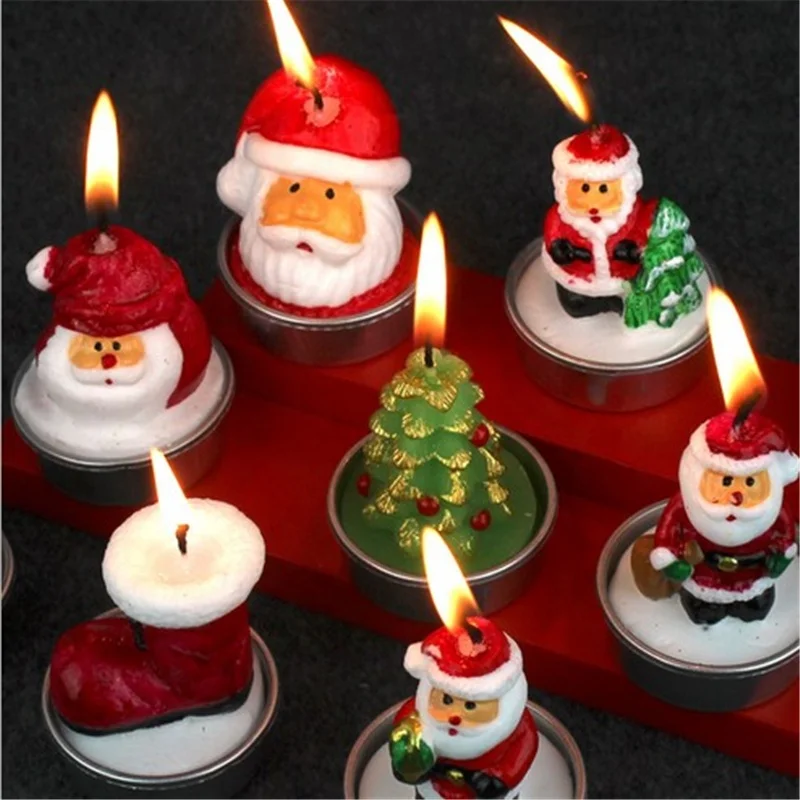 Factory Hot Sale Shaped scented Christmas Glasses Party Candles Decor Light