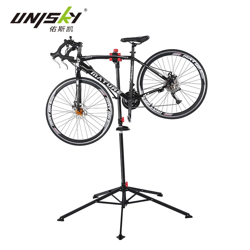 Heavy-duty foldable  steel 5 legs   big sleeve road Mountain Bike & Road Bikes  display repair stand
