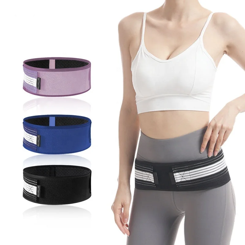 Soft anti slip pelvic sacroiliac si joint support belt