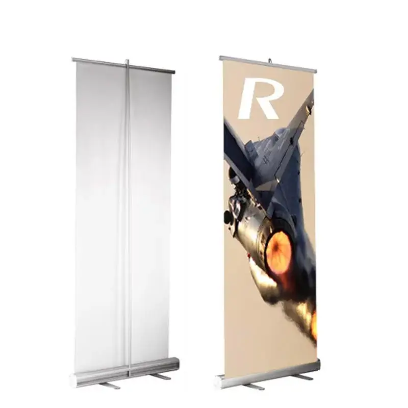 China custom plastic steel or aluminum roll up banner stand