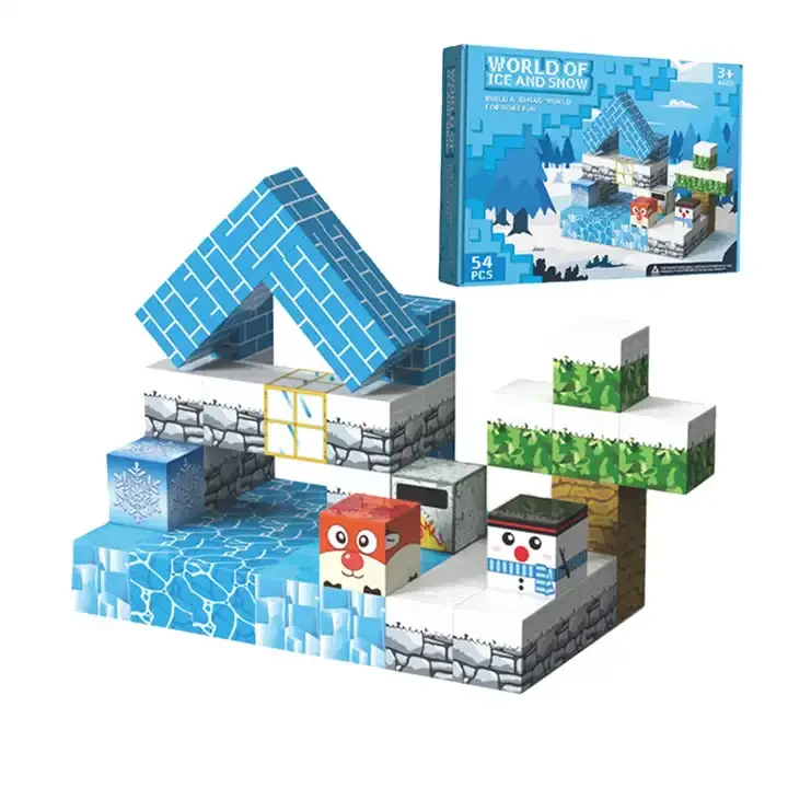 CAYI My World Cube Block мир снега и льда креативный Набор кубиков для творчества Moc кубики Развивающие игрушки детей