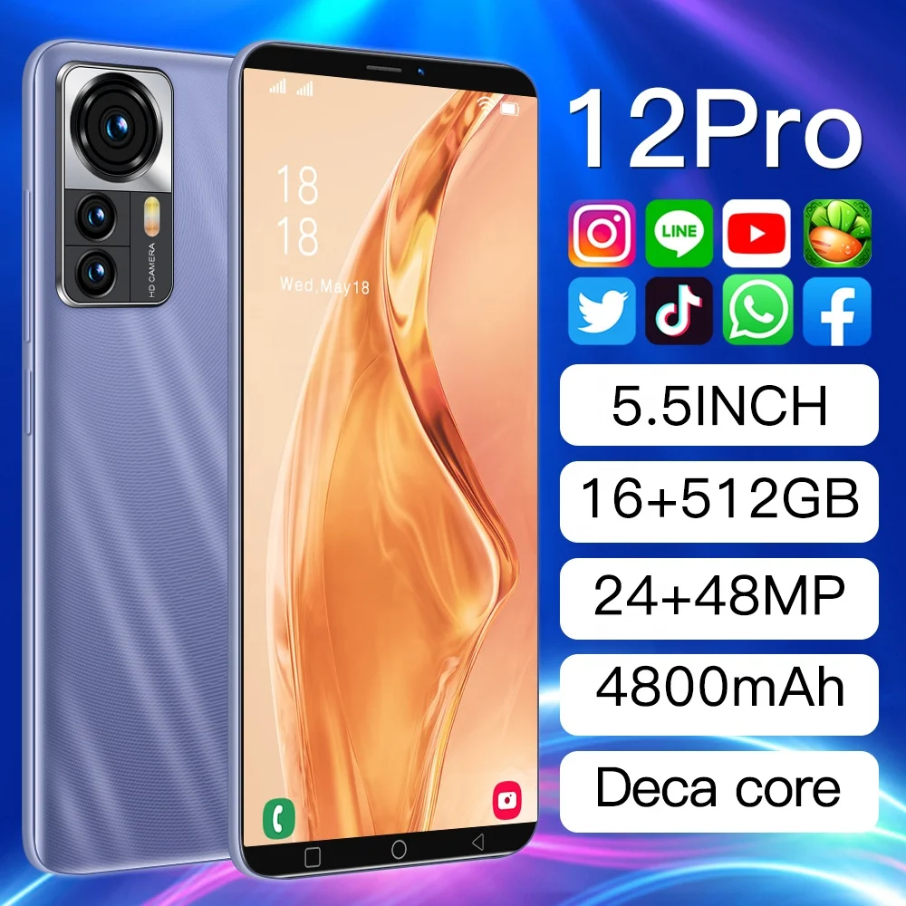 XINZY  OEM   Wholesale smart phone 11 Pro 12 12Pro Max unlocked Original Mobile Telephony 5g cellphone