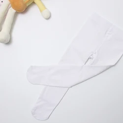 Wholesale Oem Custom Black White Gray School Tights For Small Girls Warm Brushed High Quality Kids High Rise Tights