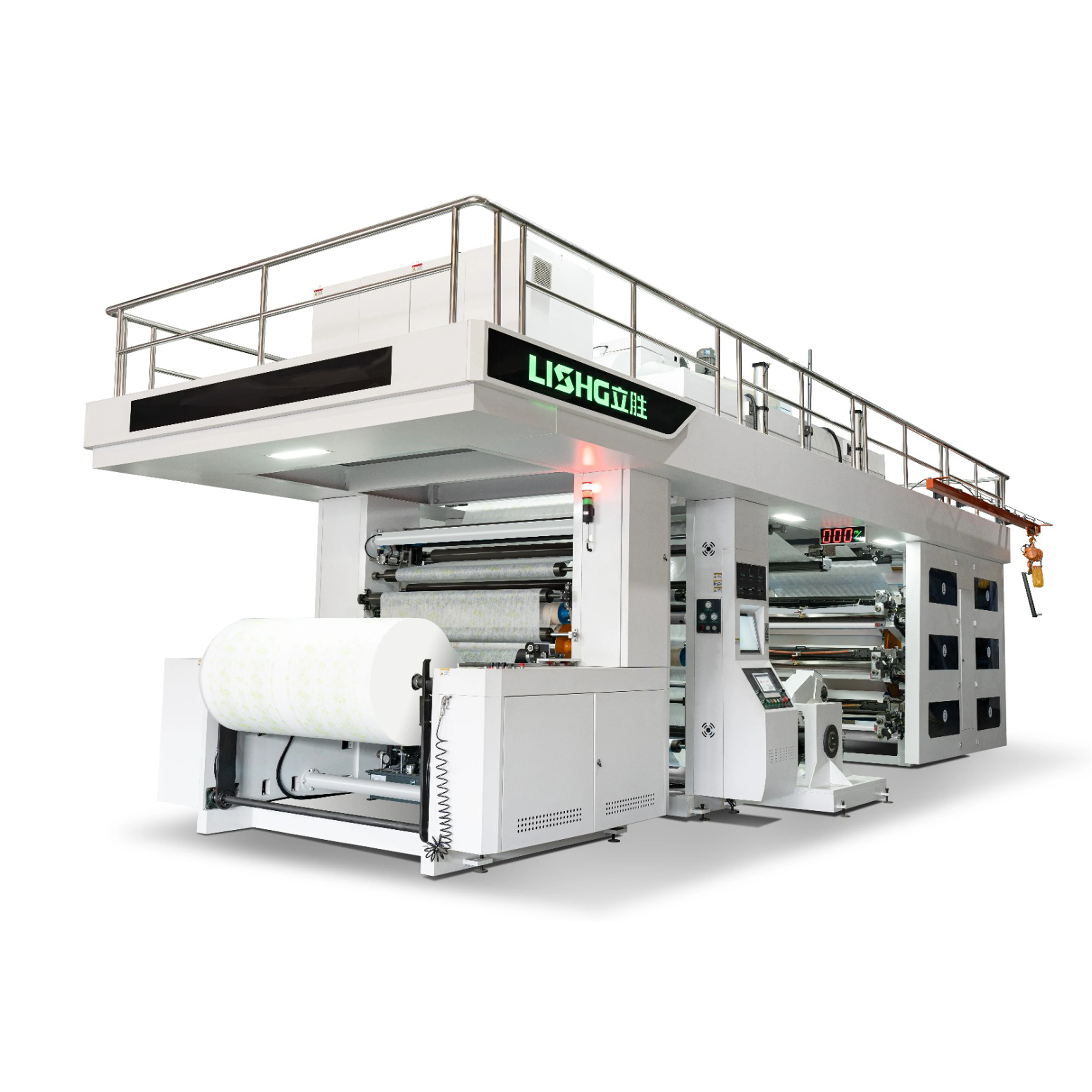 250m/min 6  colors Central drum baby diaper  Shopping Bag Polythene Fully Automatic Nylon Food Packaging flexographic printer