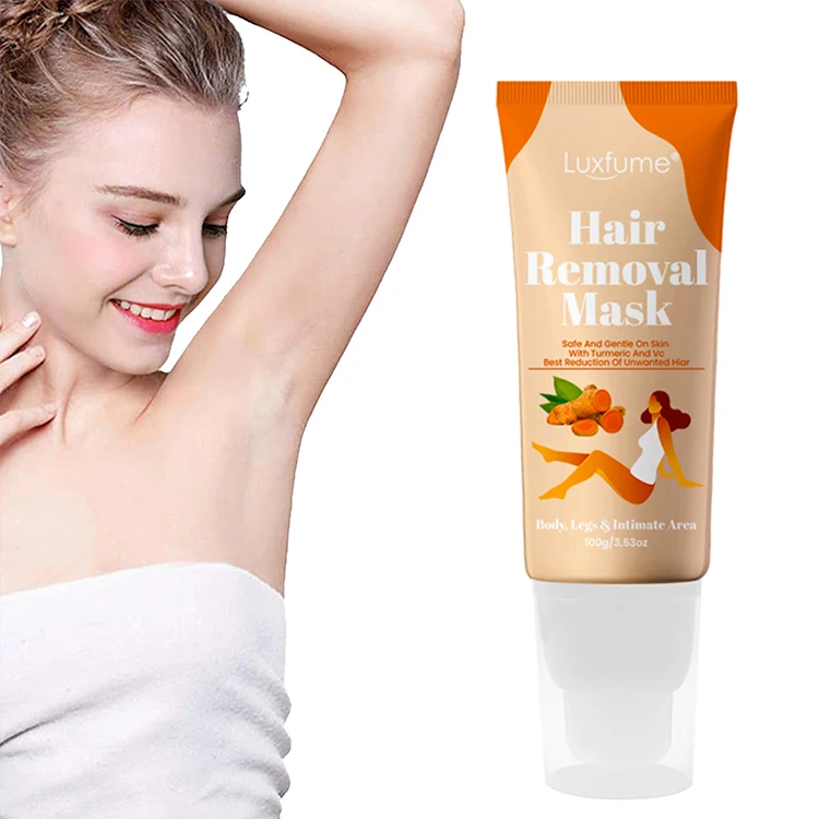 Custom Turmeric Hair Removal Mask Hair Inhibitor Body Leg Under Arm Intimate Hair Removal Cream