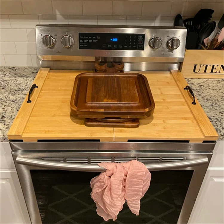 Noodle Board Stove Cover Large Size Wooden Acacia Noodle Board