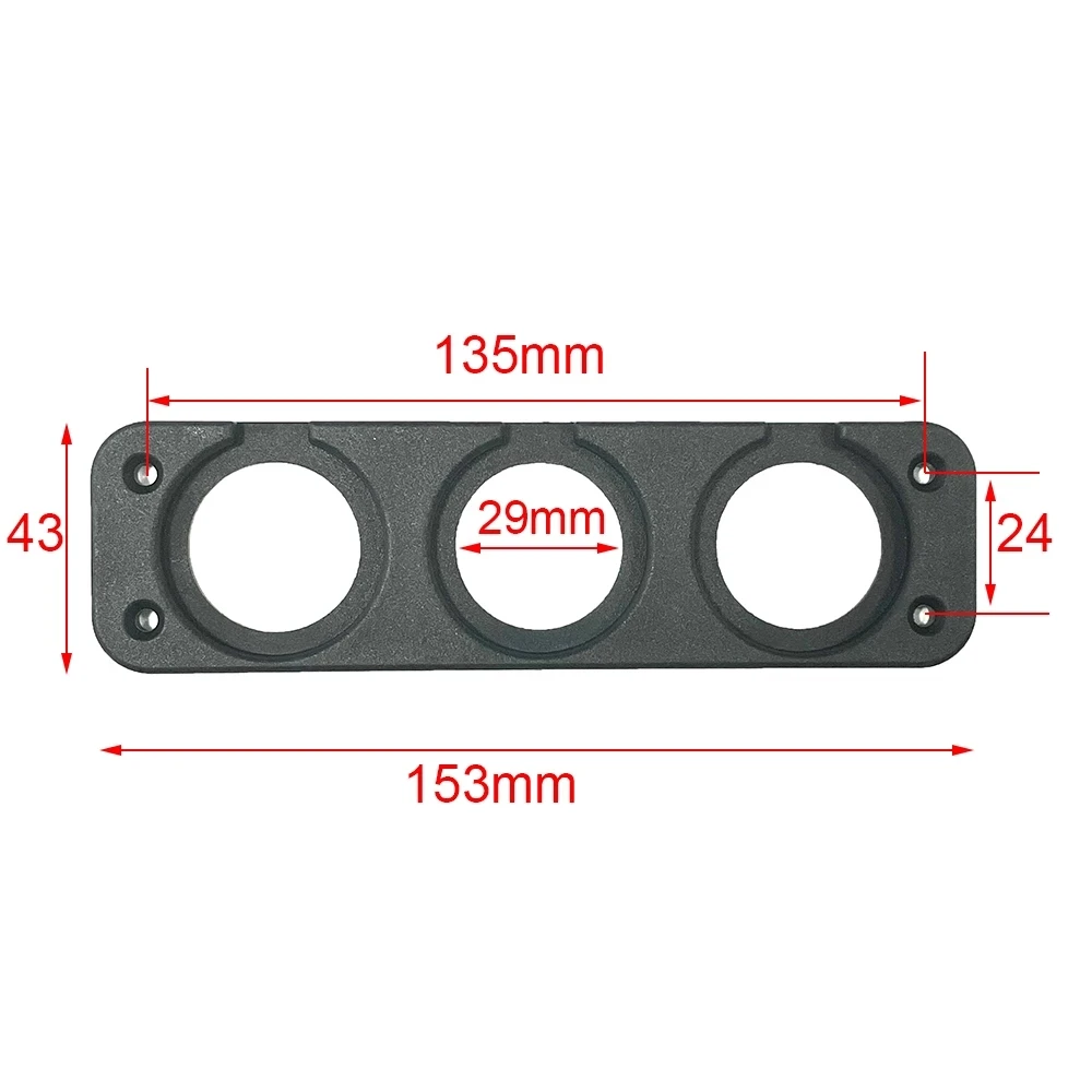 DIY Car USB Charger Switch 1/2/3/4 Holes Panel for Marine Cigarette Lighter Voltmeter Power Outlet Socket Panel Mount Holder