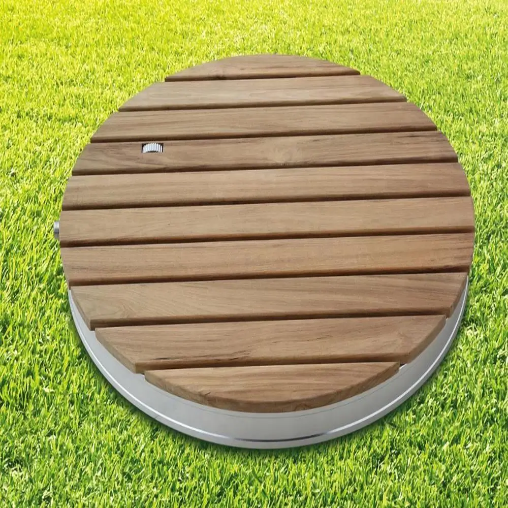 Modern Outdoor Furniture Garden Square Base Wood Outdoor Shower