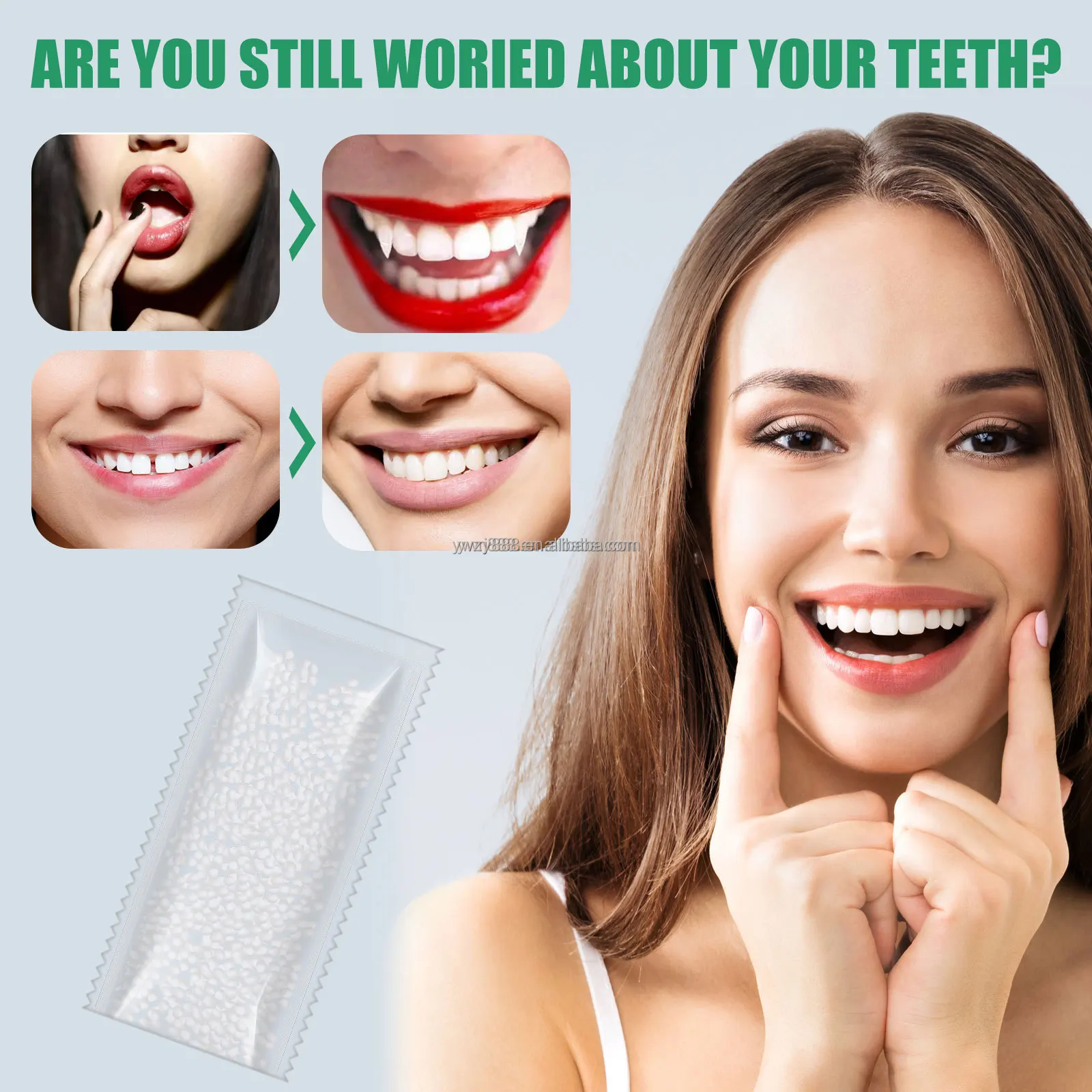 Film and television make-up dentures modification temporary filling teeth glue false filling tooth gap filling