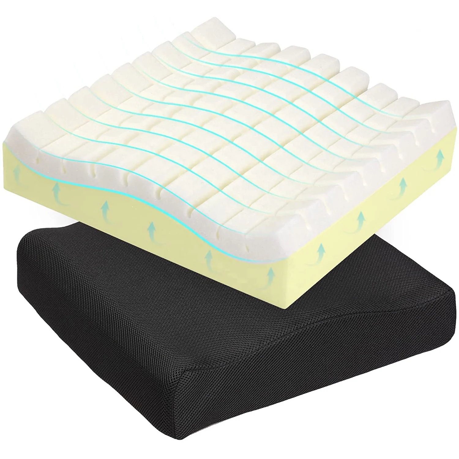 Leather Waterproof Wheelchair Gel Seat Cushion Cooling Gel Foam Wheelchair Seat Cushion