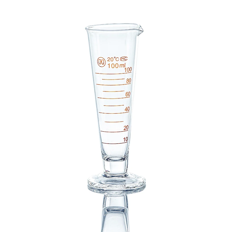 Lab 250 500 1000 2000ml triangular graduated glass measuring cup with scale line