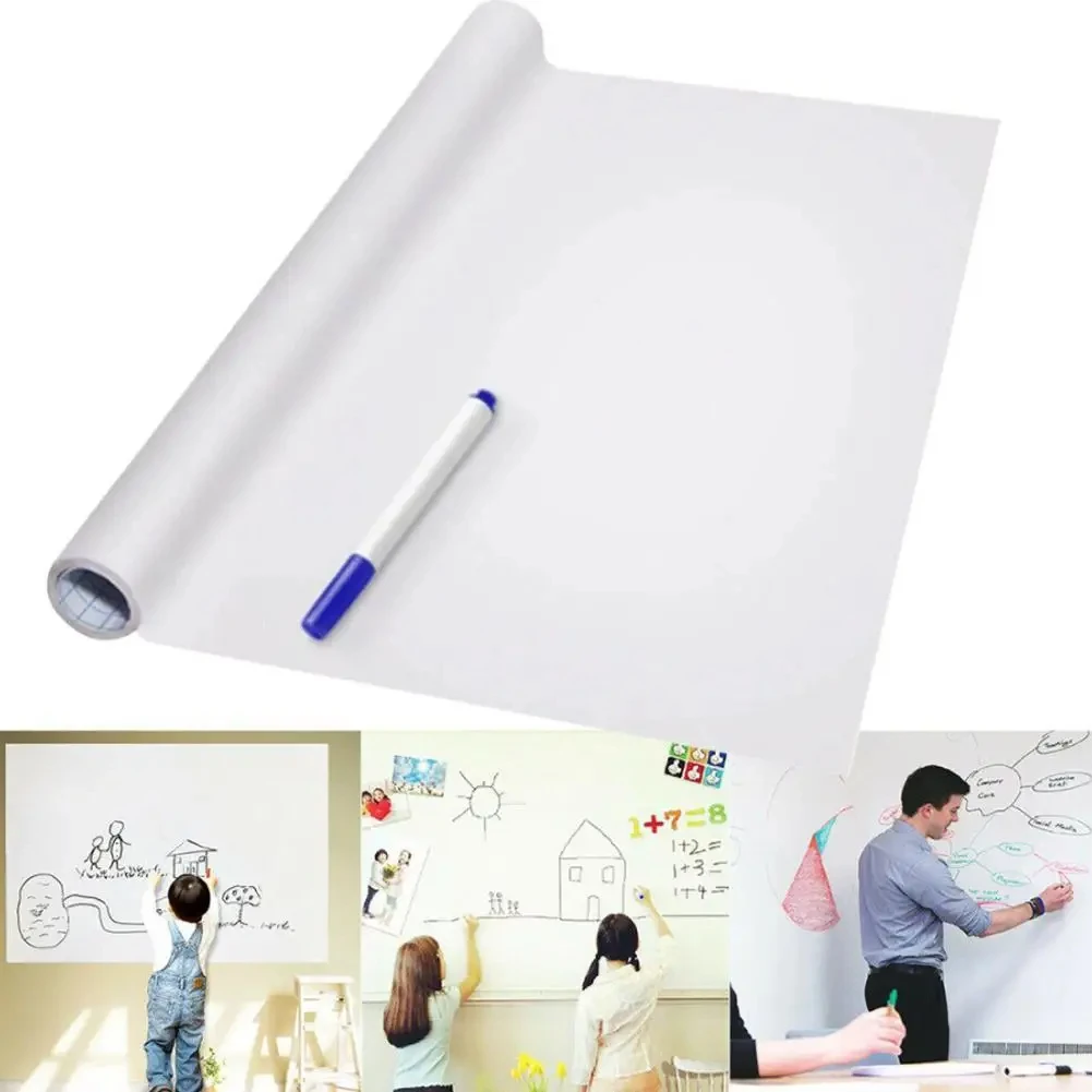 Whiteboard Wall Sticker Reusable Static Removable Dry-erase Whiteboard Stickers Dry Eraser White Board Dry Erase Sheets