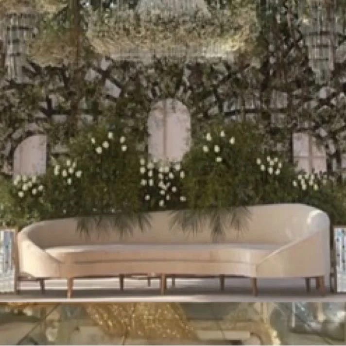 2022 Top Sale Velvet Royal Sofa With Cheaper Price Pink And Blue Green Color For Wedding Decor