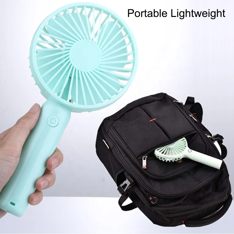 2021 Colling Fans Battery Charging USB Mini Portable Electric Hand Fan for Sports Home Office Travel Table Plastic Li-ion 18650