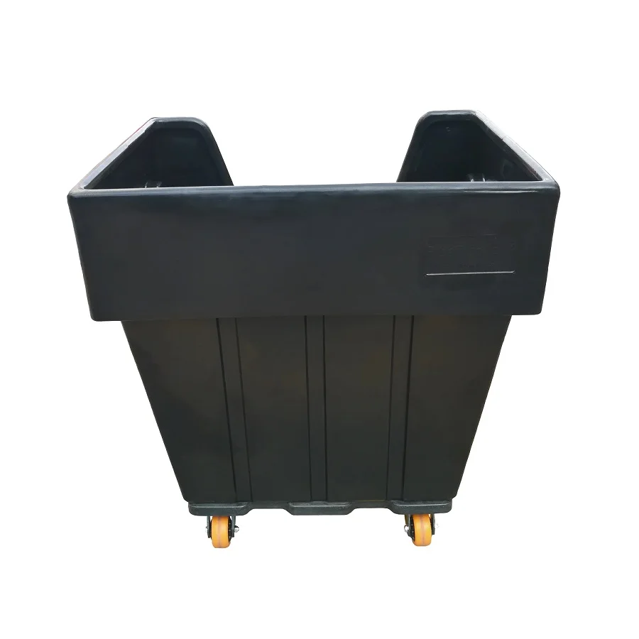 Wet &Dry HDPE Rotomold Rectangular Plastic Laundry Linen Trolley Carts With 500L
