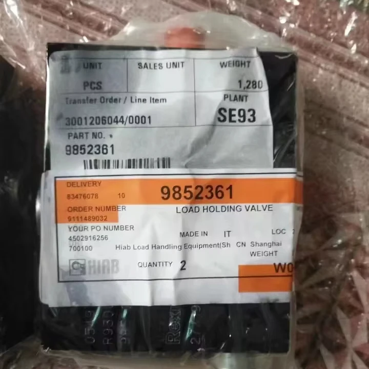 985 2361 05497003033503B HIAB CRANE LOADING HOLD VALVE 330BAR