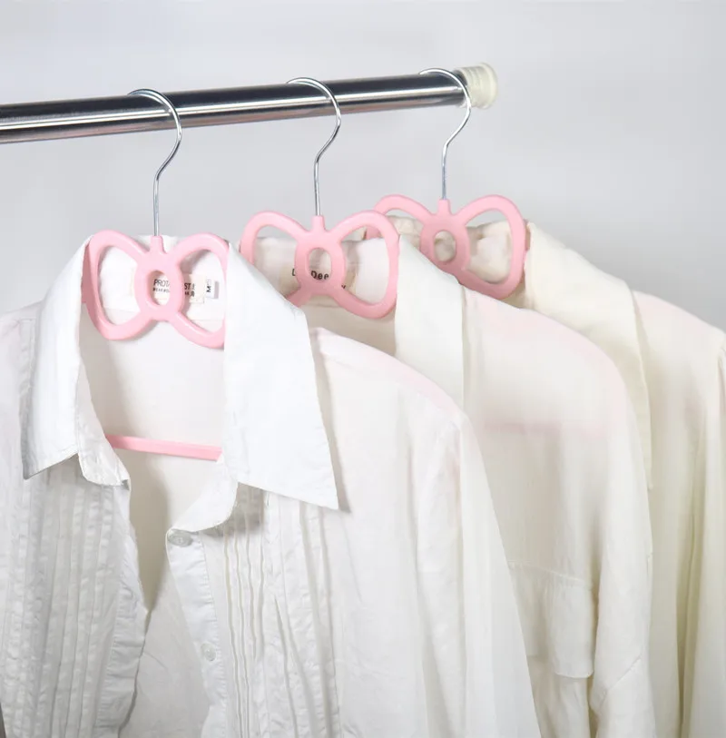 HYB OEM rak gantungan Heart Bow-knot Portable Rotating Colored Hanger