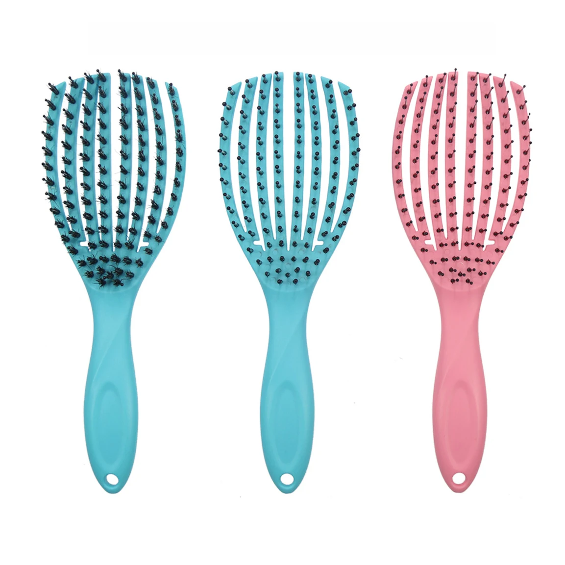 Detangler Hair Brush For Afro African America Hair Textured 3a to 4c Kinky Wavy For Wet and Dry Hair With Boar Bristles