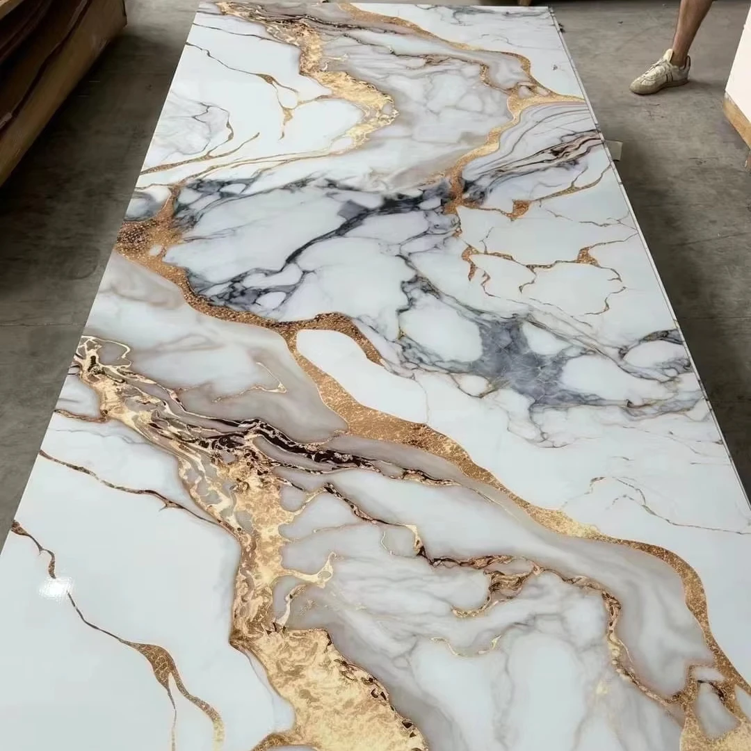 Best Price Glossy Design House Decorative Pvc Marble Board Faux Marble Wall Panels Uv Marble Pvc Sheet