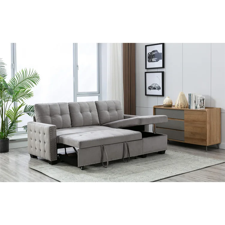 Frank good supplier 3 seat sofa cum bed folding foldable multifunctional living room furniture