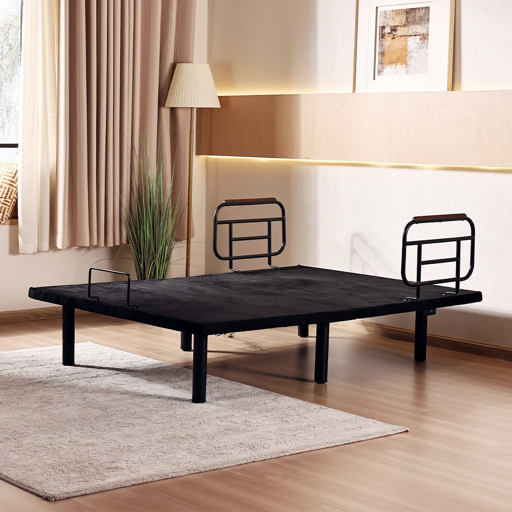 Tecforcare Costume Electric adjustable beds for seniors Home care bed for elderly rail adjustable bed frame with massage