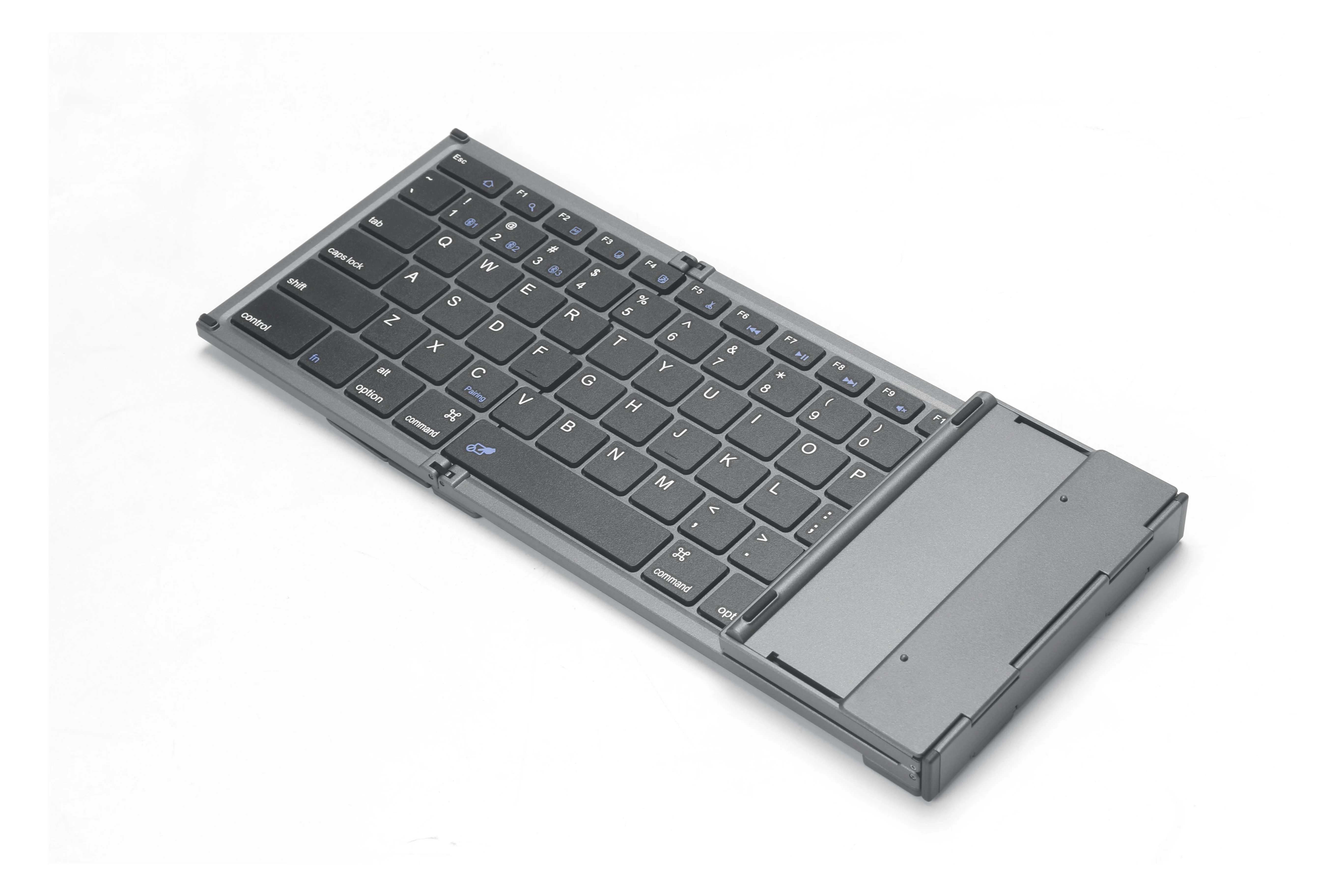 Foldable Bluetooth Keyboard Pocket Size Portable Mini BT Wireless Keyboard with Touch pad for Android, Windows, PC,