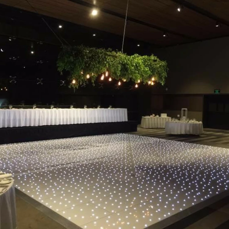 starlit used  led white light dance floor  for  wedding wireless portable  star dancefloor