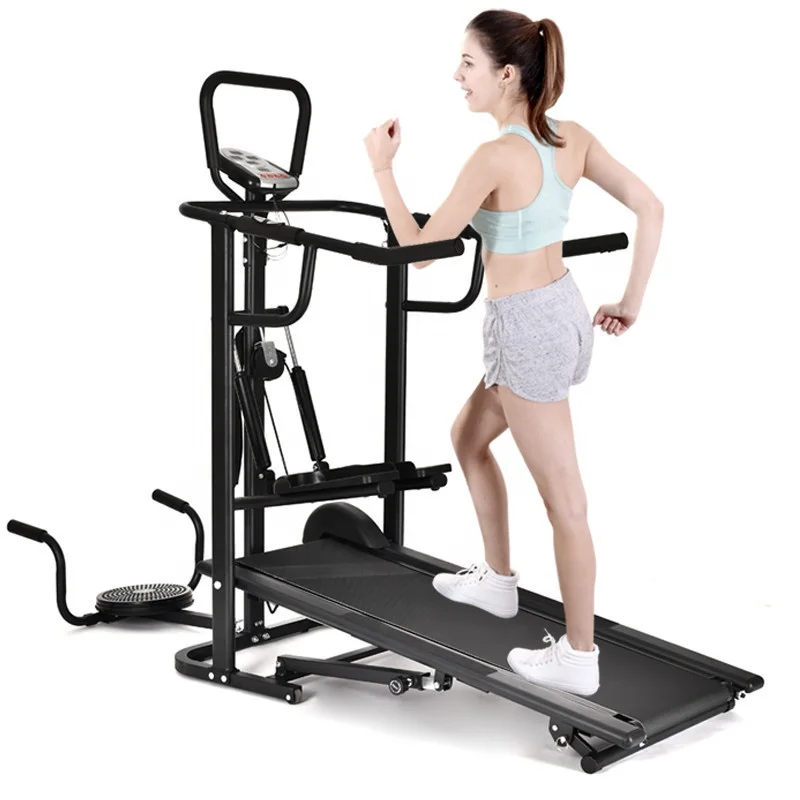 
2021 Hot Sale Home Fitness Factory Price Folding Multifunction Manual Treadmill 