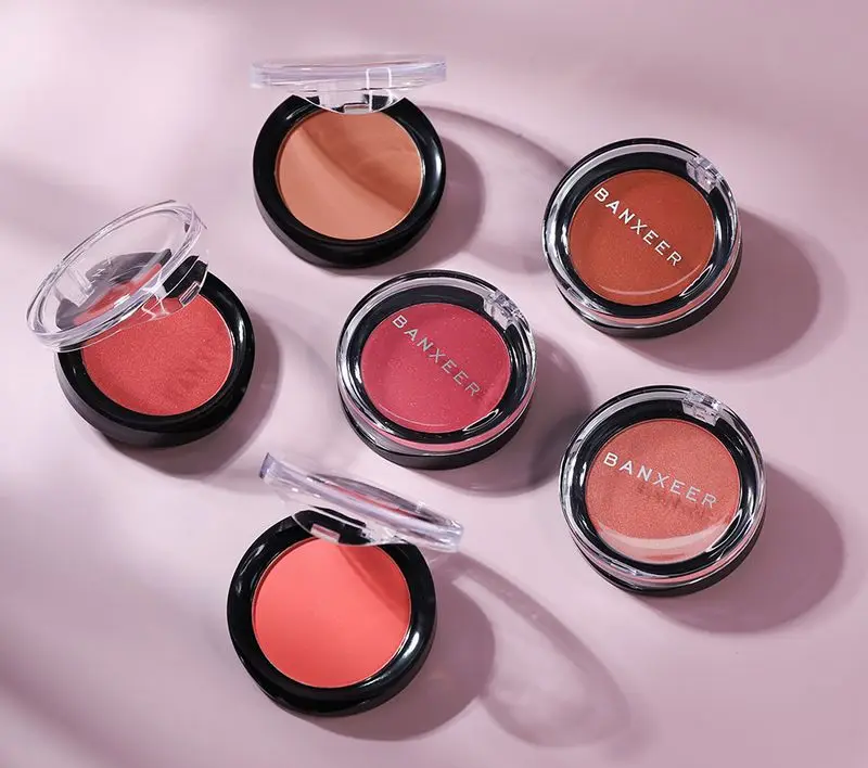 BANXEER Makeup Blush Palette 6 Colors Face Blush Peach Glow Cheek Blusher Makeup Cosmetics Long Lasting Blusher Shadow