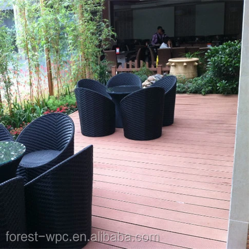 High Quality wood plastic composite hollow outdoor decking direct from Jiangsu factory