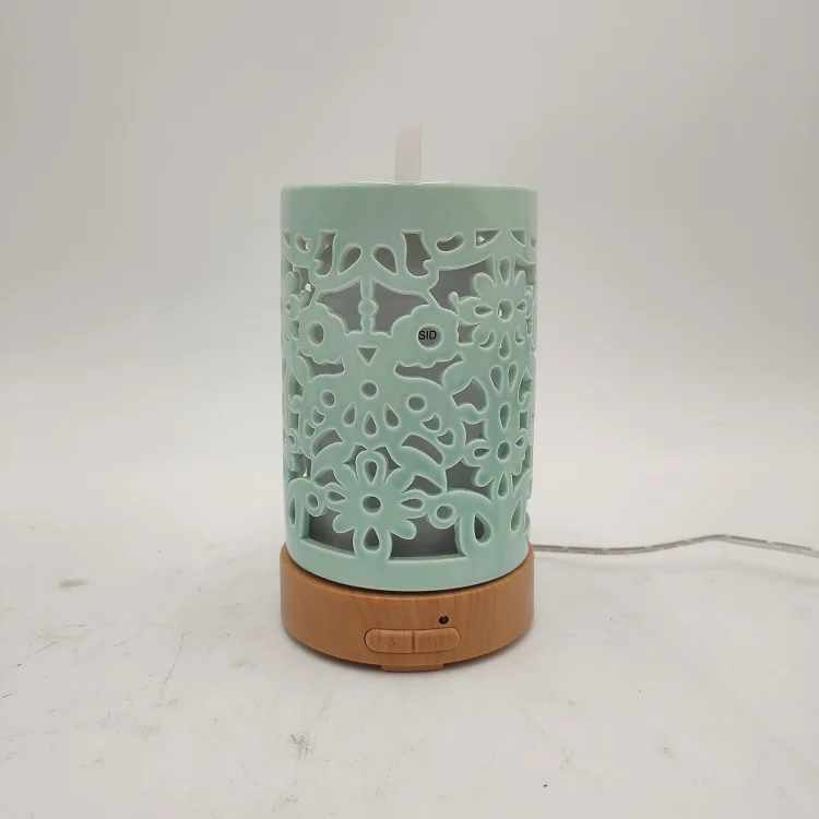 NEW Ceramic Aroma Diffuser Machine Office Ceramic Home Mini Essential Oil Moisturizing Button Aromatherapy Humidifier Decor